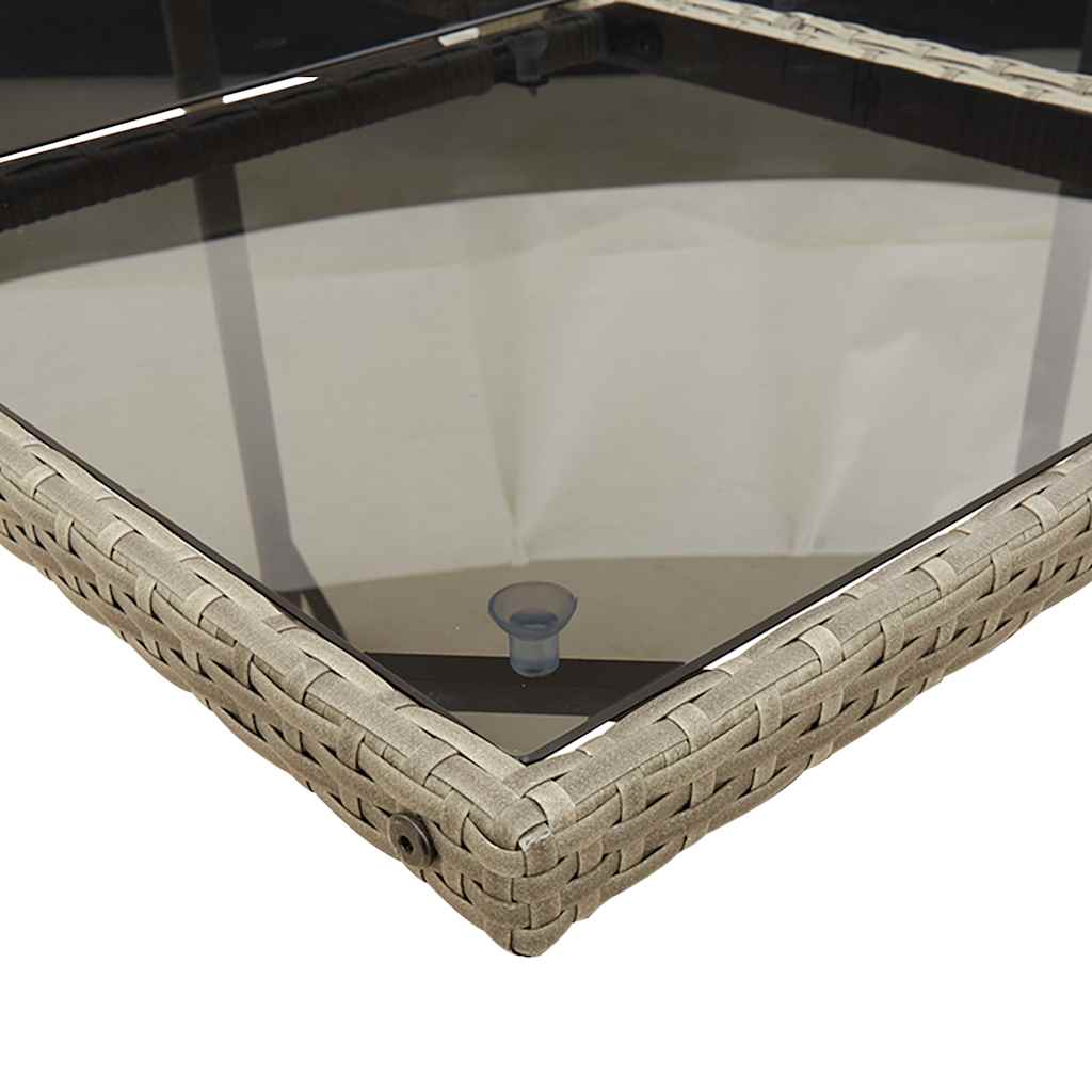 13-delige Tuinset met kussens poly rattan grijs is nu te koop bij PeponiXL, paradijselijk wonen!