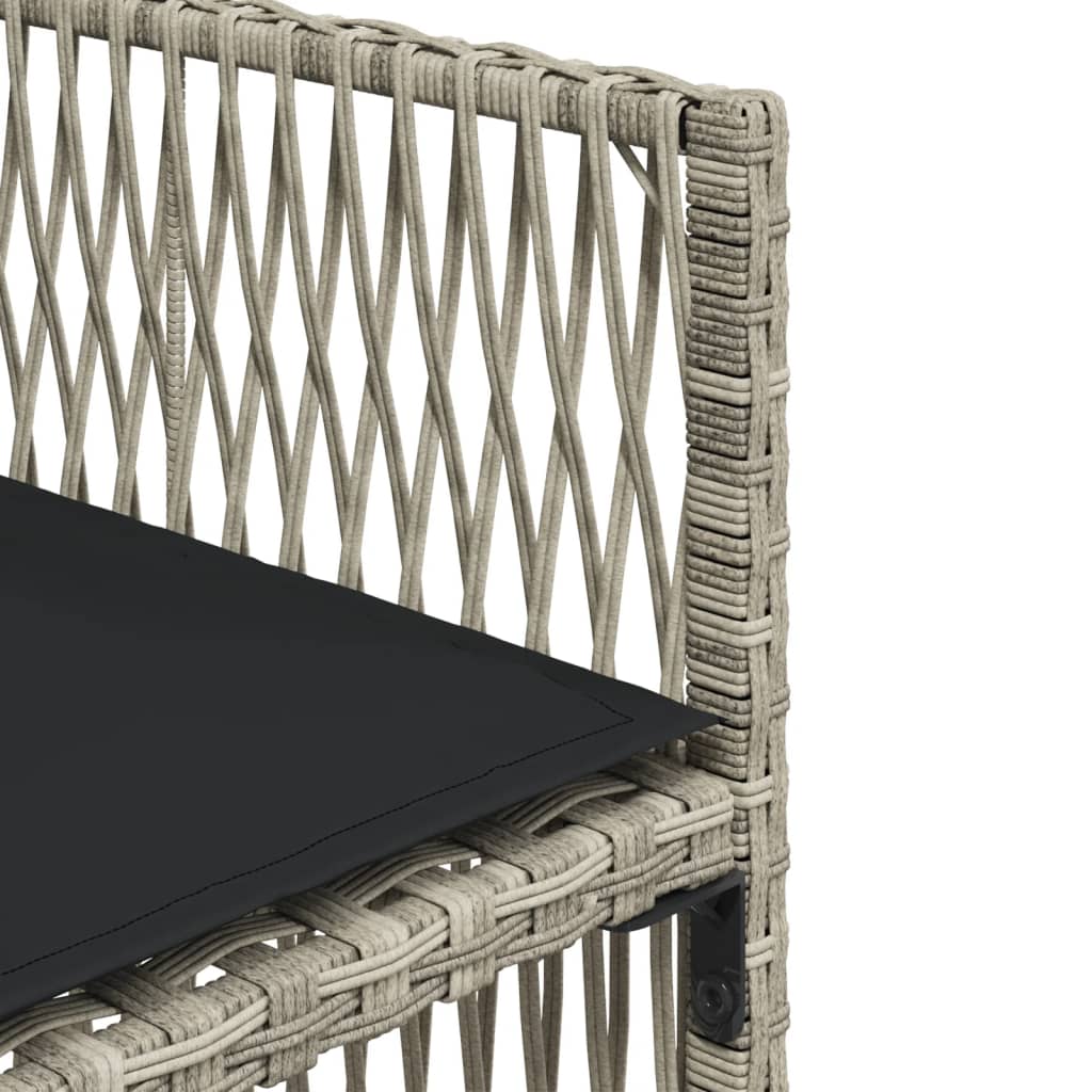 15-delige Tuinset met kussens poly rattan lichtgrijs is nu te koop bij PeponiXL, paradijselijk wonen!