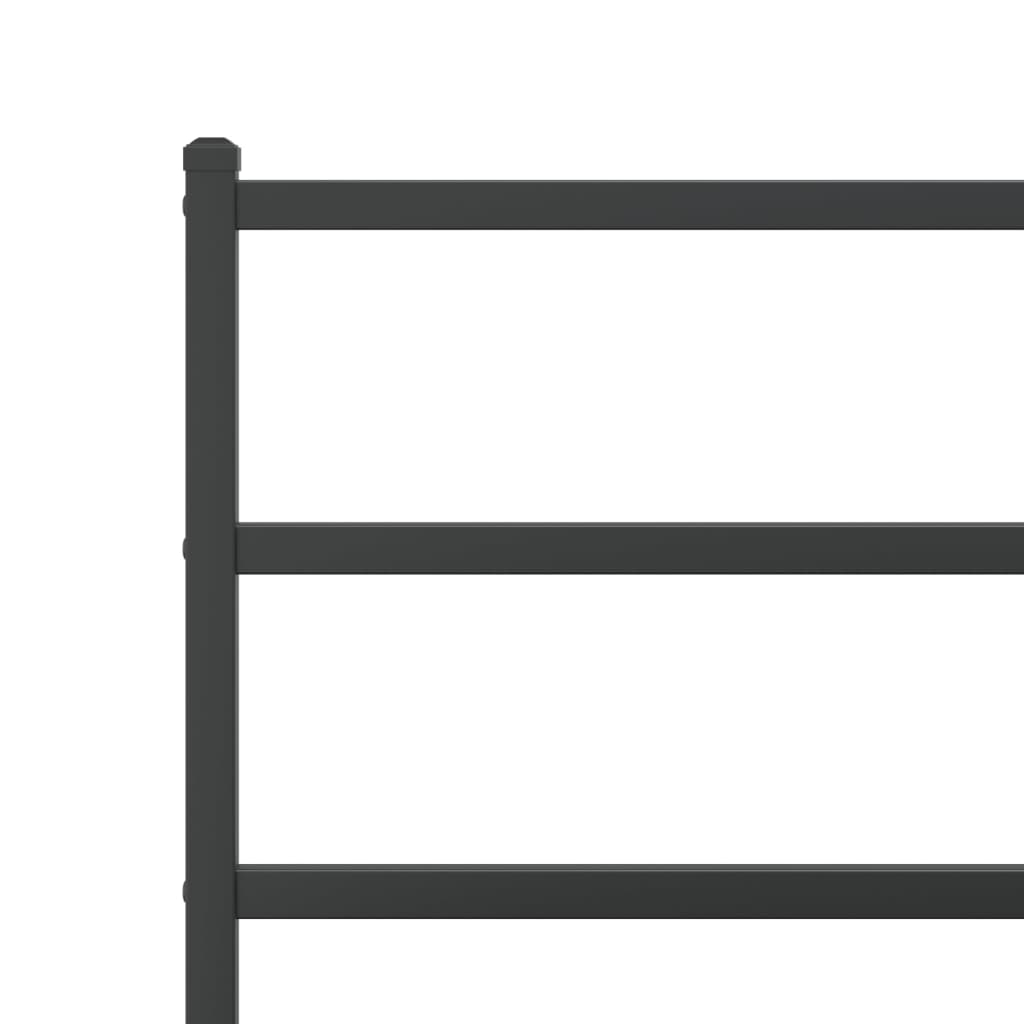 Bedframe met hoofdbord metaal zwart 180x200 cm is nu te koop bij PeponiXL, paradijselijk wonen!