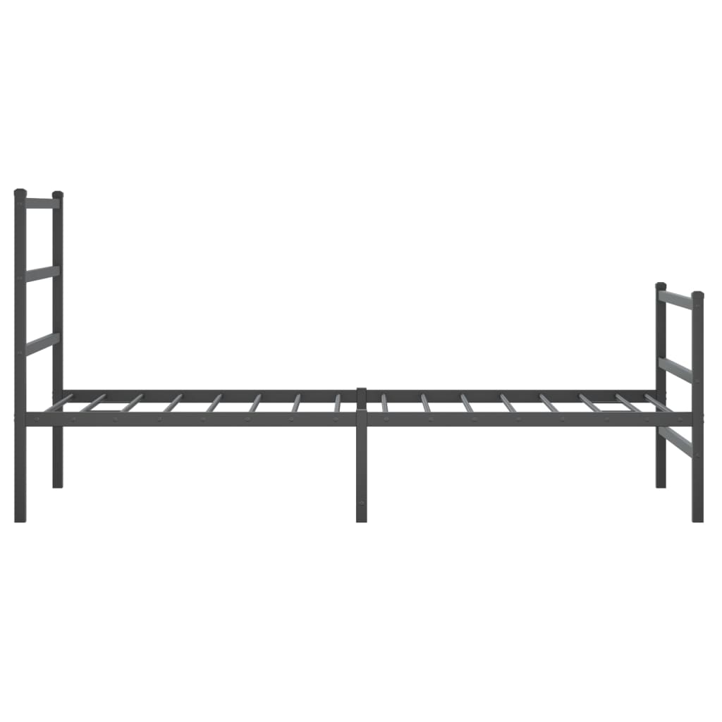 Bedframe met hoofd- en voeteneinde metaal zwart 90x190 cm is nu te koop bij PeponiXL, paradijselijk wonen!