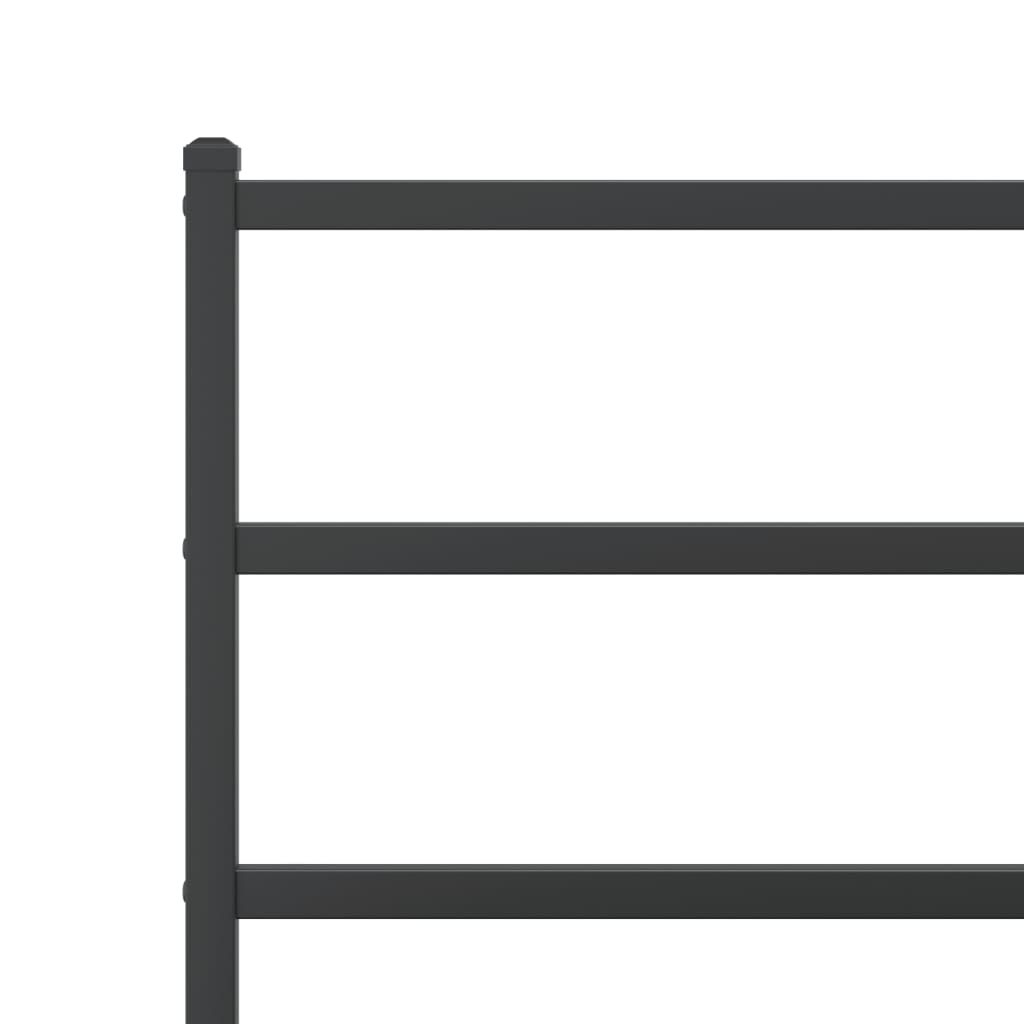 Bedframe met hoofd- en voeteneinde metaal zwart 90x190 cm is nu te koop bij PeponiXL, paradijselijk wonen!