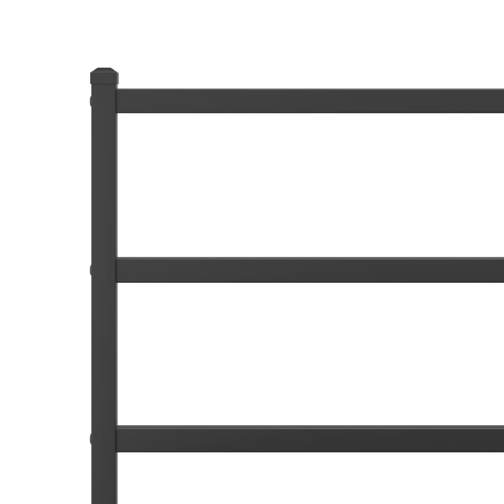Bedframe met hoofd- en voeteneinde metaal zwart 150x200 cm is nu te koop bij PeponiXL, paradijselijk wonen!