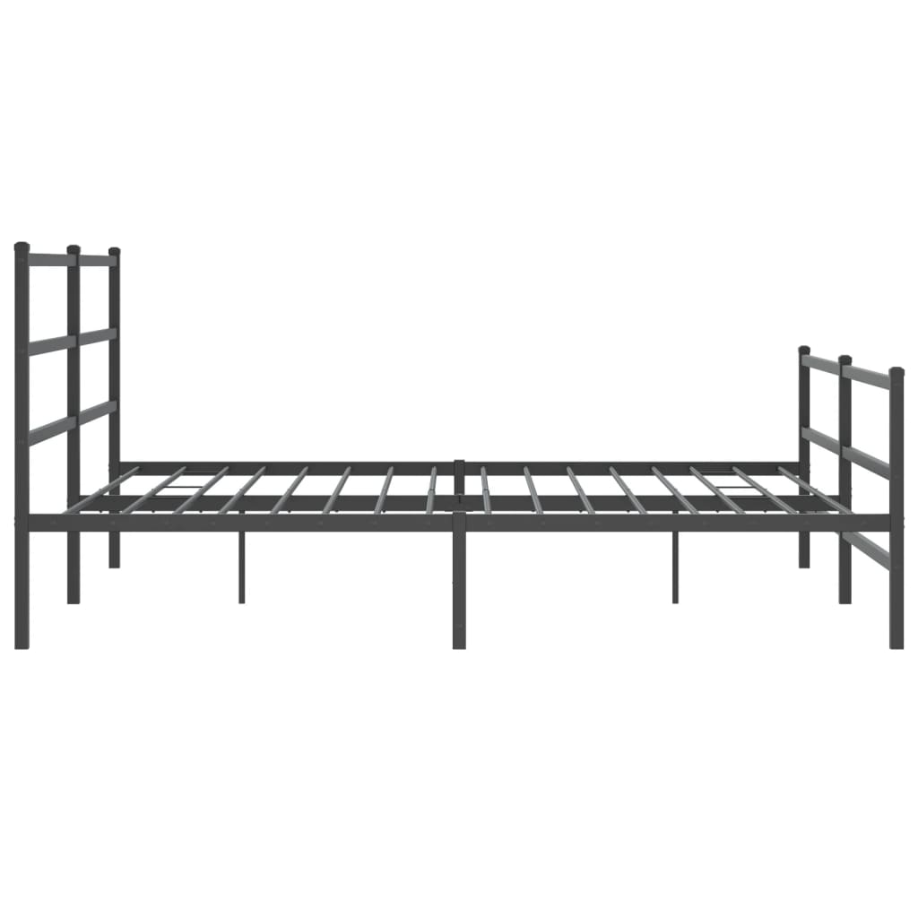 Bedframe met hoofd- en voeteneinde metaal zwart 180x200 cm is nu te koop bij PeponiXL, paradijselijk wonen!