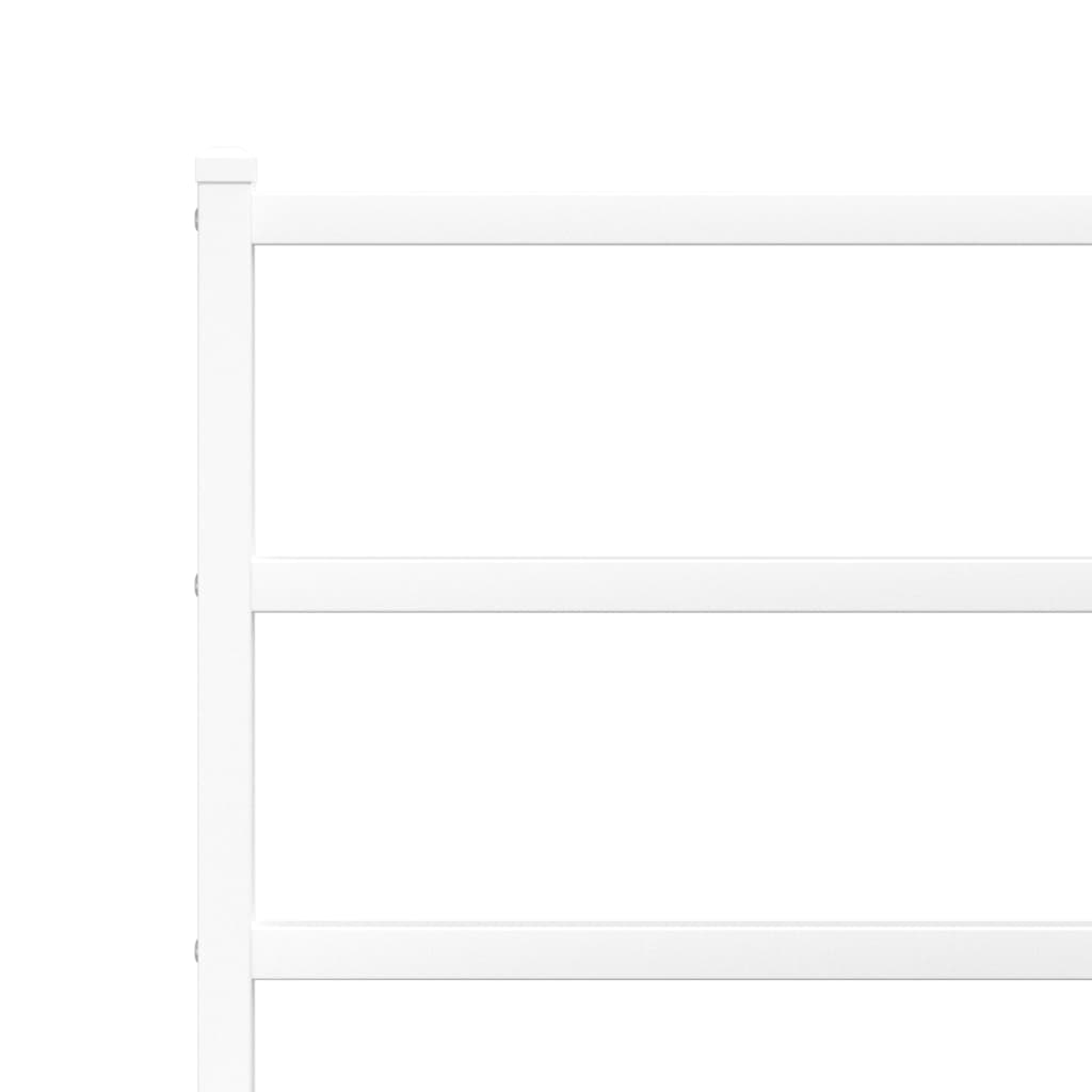 Bedframe met hoofd- en voeteneinde metaal wit 100x200 cm is nu te koop bij PeponiXL, paradijselijk wonen!