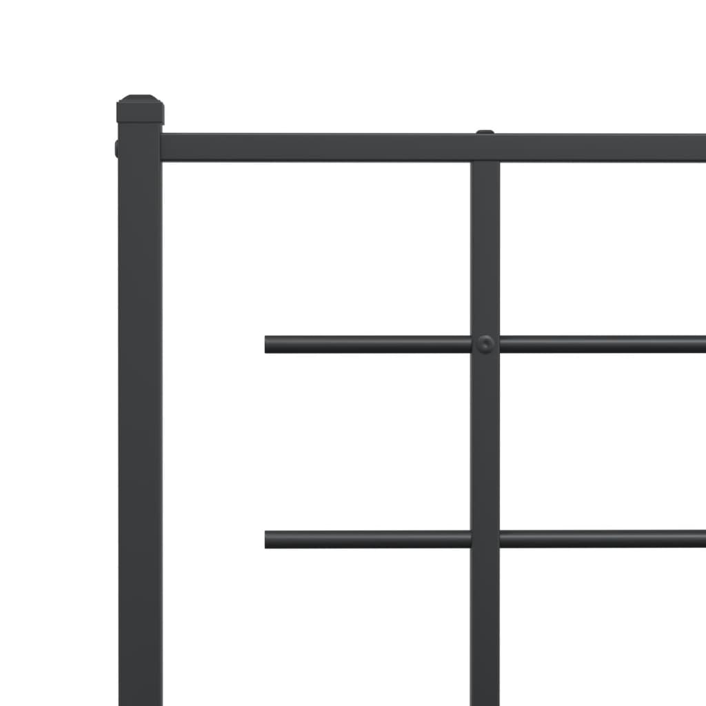 Bedframe met hoofd- en voeteneinde metaal zwart 90x200 cm is nu te koop bij PeponiXL, paradijselijk wonen!
