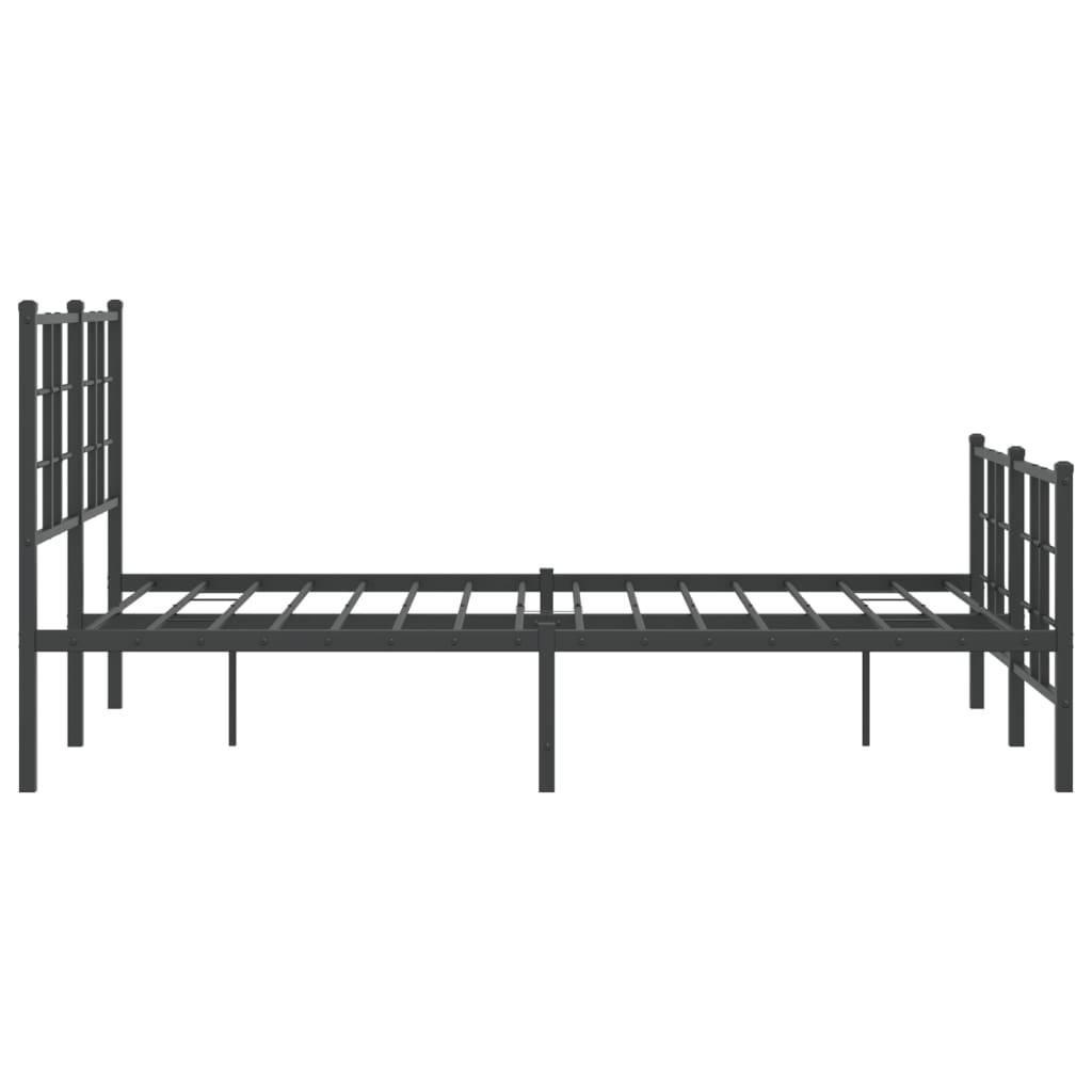 Bedframe met hoofd- en voeteneinde metaal zwart 120x190 cm is nu te koop bij PeponiXL, paradijselijk wonen!