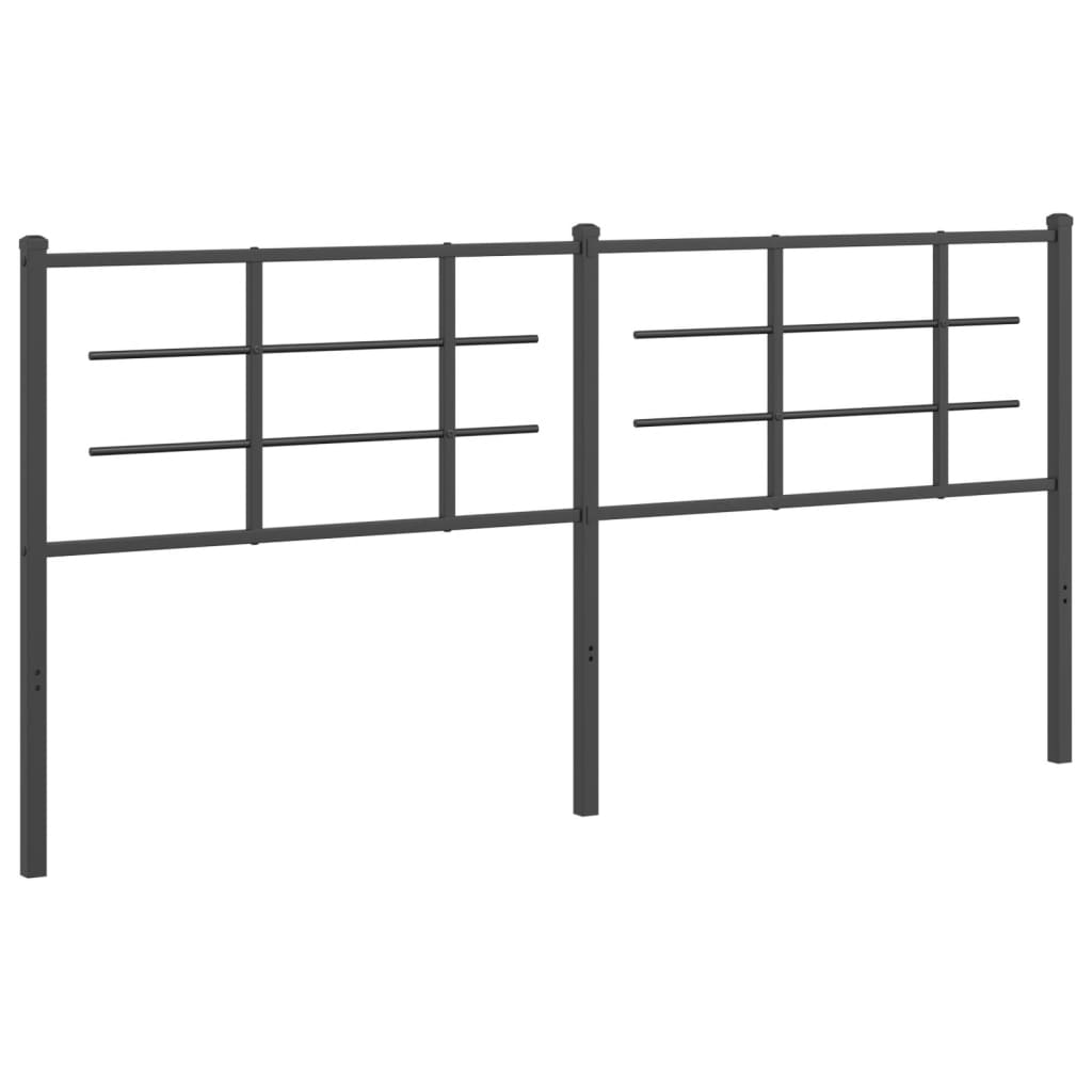 Vervangend hoofdbord 180 cm metaal zwart is nu te koop bij PeponiXL, paradijselijk wonen!