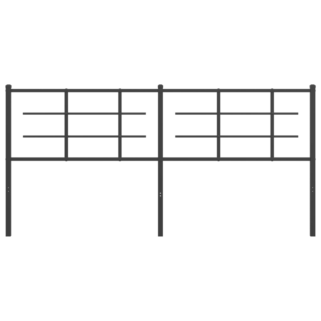 Vervangend hoofdbord 180 cm metaal zwart is nu te koop bij PeponiXL, paradijselijk wonen!