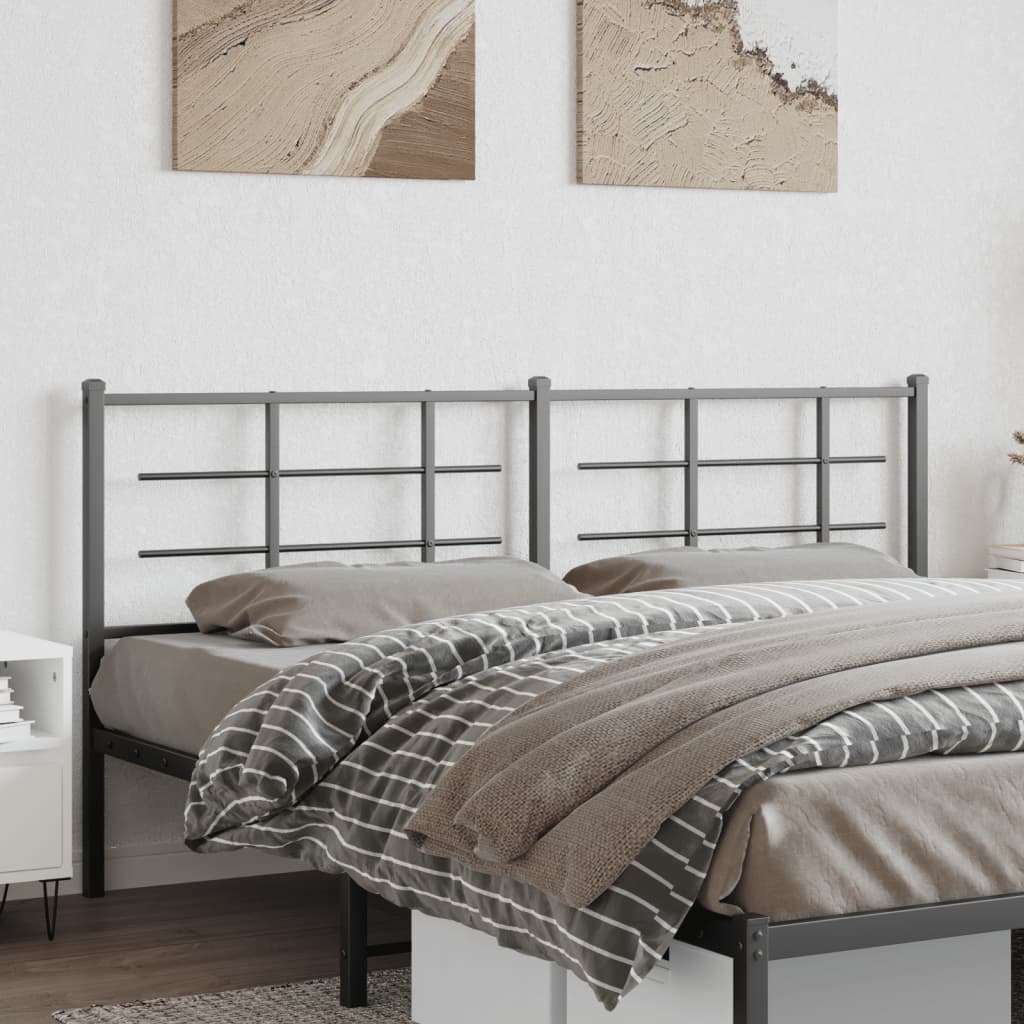 Vervangend hoofdbord 180 cm metaal zwart is nu te koop bij PeponiXL, paradijselijk wonen!