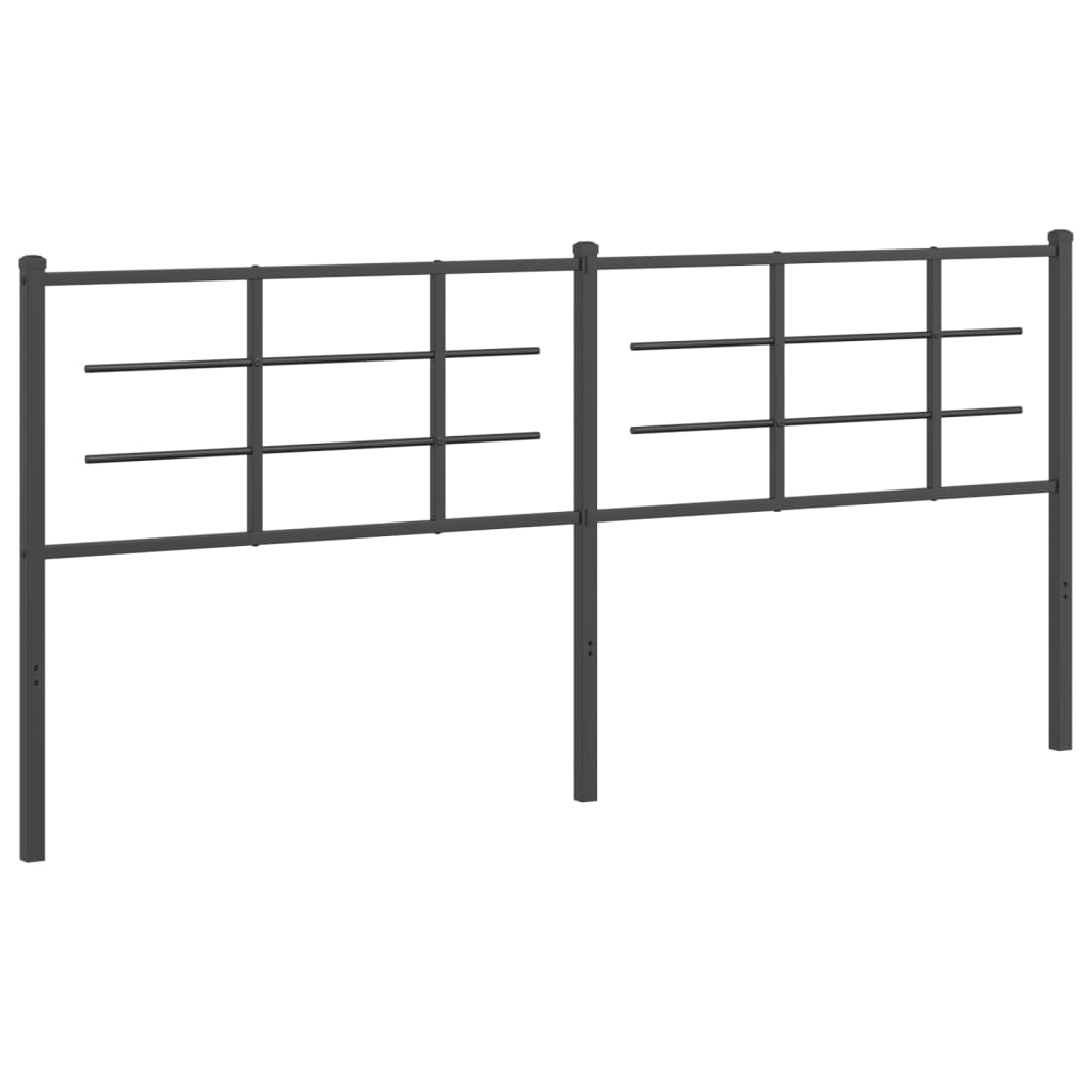 Vervangend hoofdbord 193 cm metaal zwart is nu te koop bij PeponiXL, paradijselijk wonen!