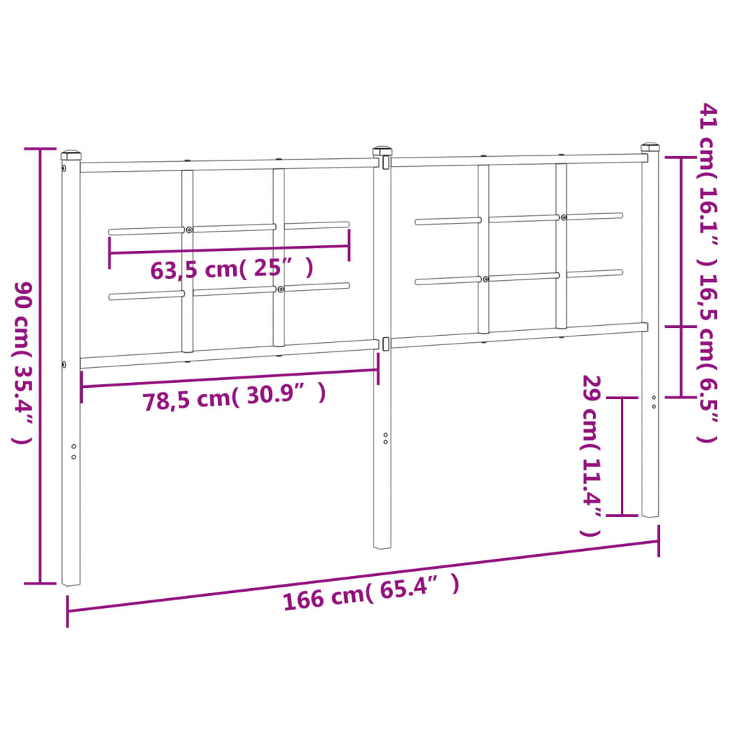 Vervangend hoofdbord 160 cm metaal wit is nu te koop bij PeponiXL, paradijselijk wonen!