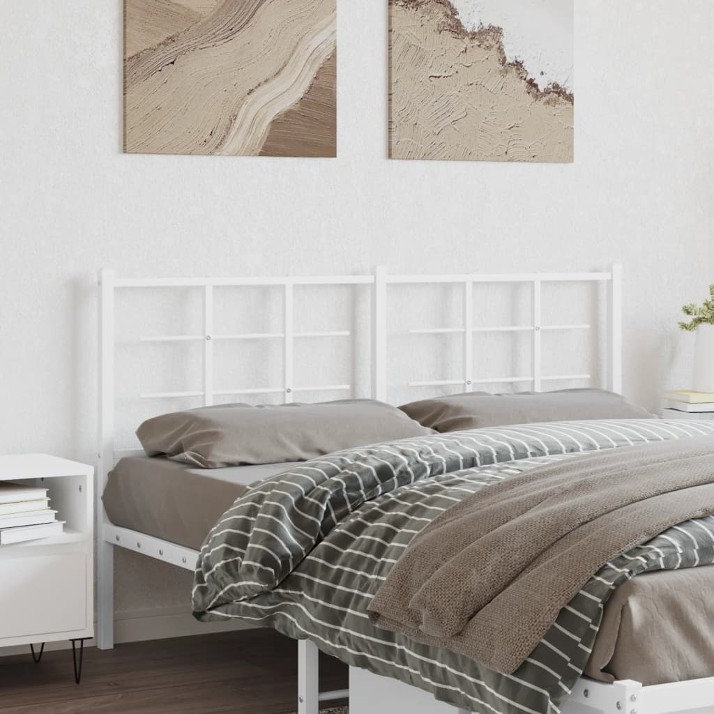 Vervangend hoofdbord 160 cm metaal wit is nu te koop bij PeponiXL, paradijselijk wonen!