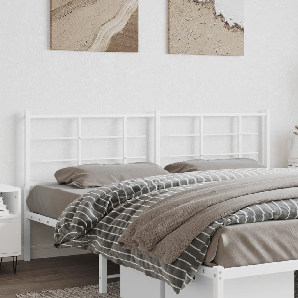 Vervangend hoofdbord 180 cm metaal wit is nu te koop bij PeponiXL, paradijselijk wonen!