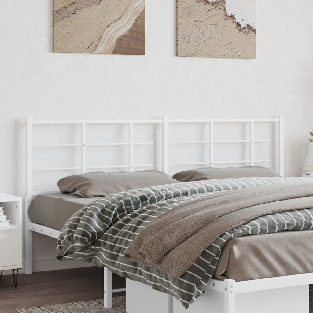 Vervangend hoofdbord 193 cm metaal wit is nu te koop bij PeponiXL, paradijselijk wonen!