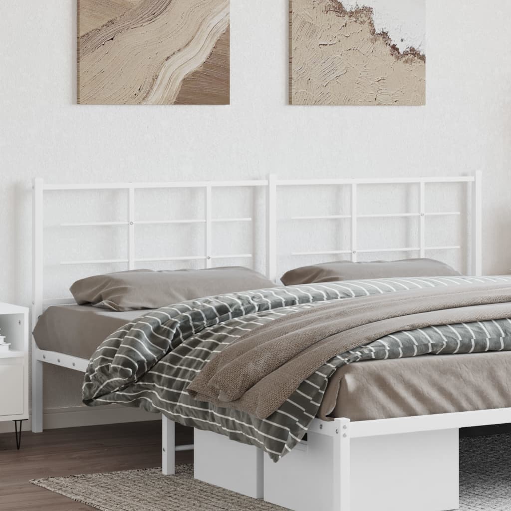 Vervangend hoofdbord 200 cm metaal wit is nu te koop bij PeponiXL, paradijselijk wonen!