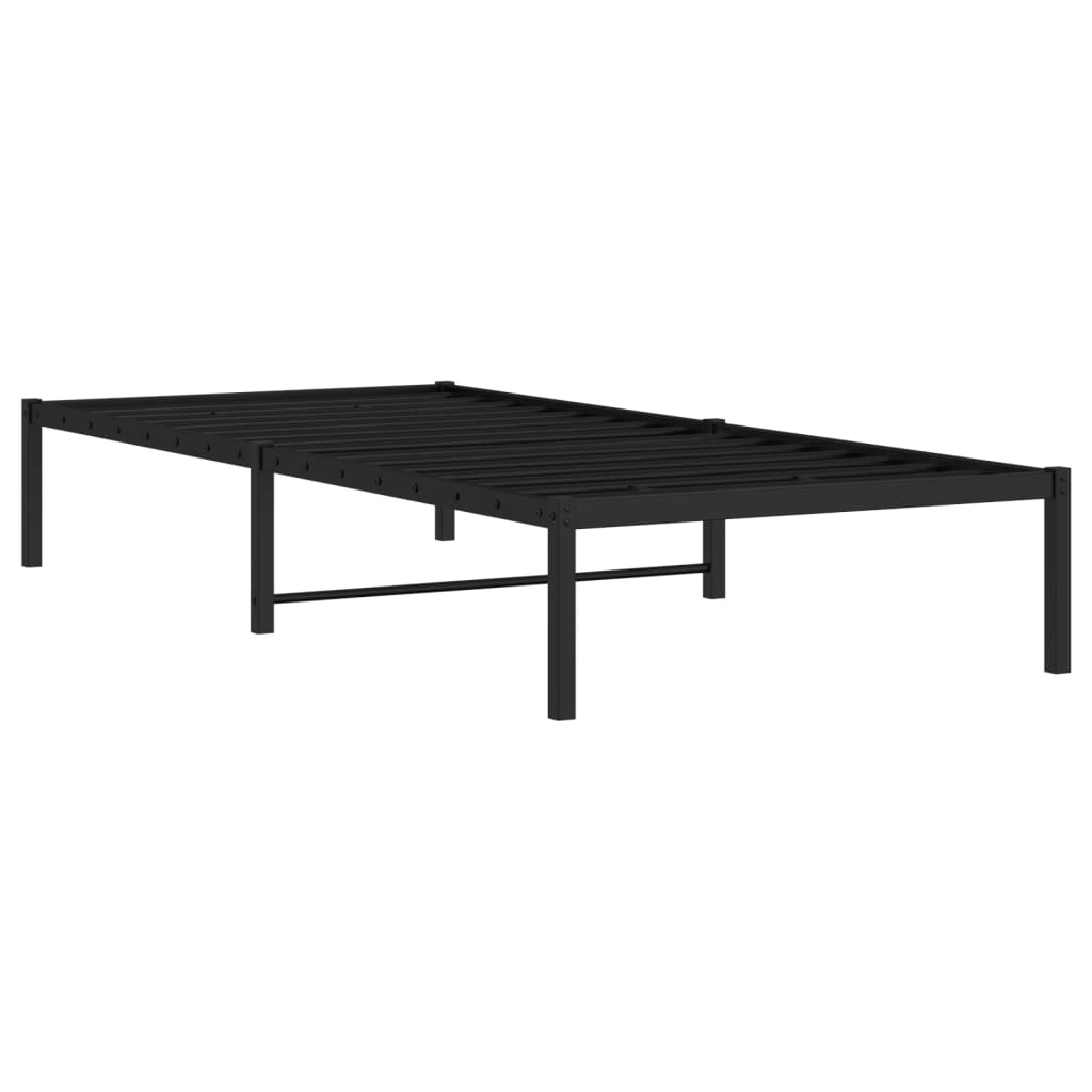 Bedframe metaal zwart 90x190 cm is nu te koop bij PeponiXL, paradijselijk wonen!