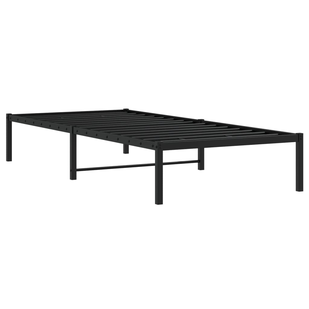 Bedframe metaal zwart 90x190 cm is nu te koop bij PeponiXL, paradijselijk wonen!