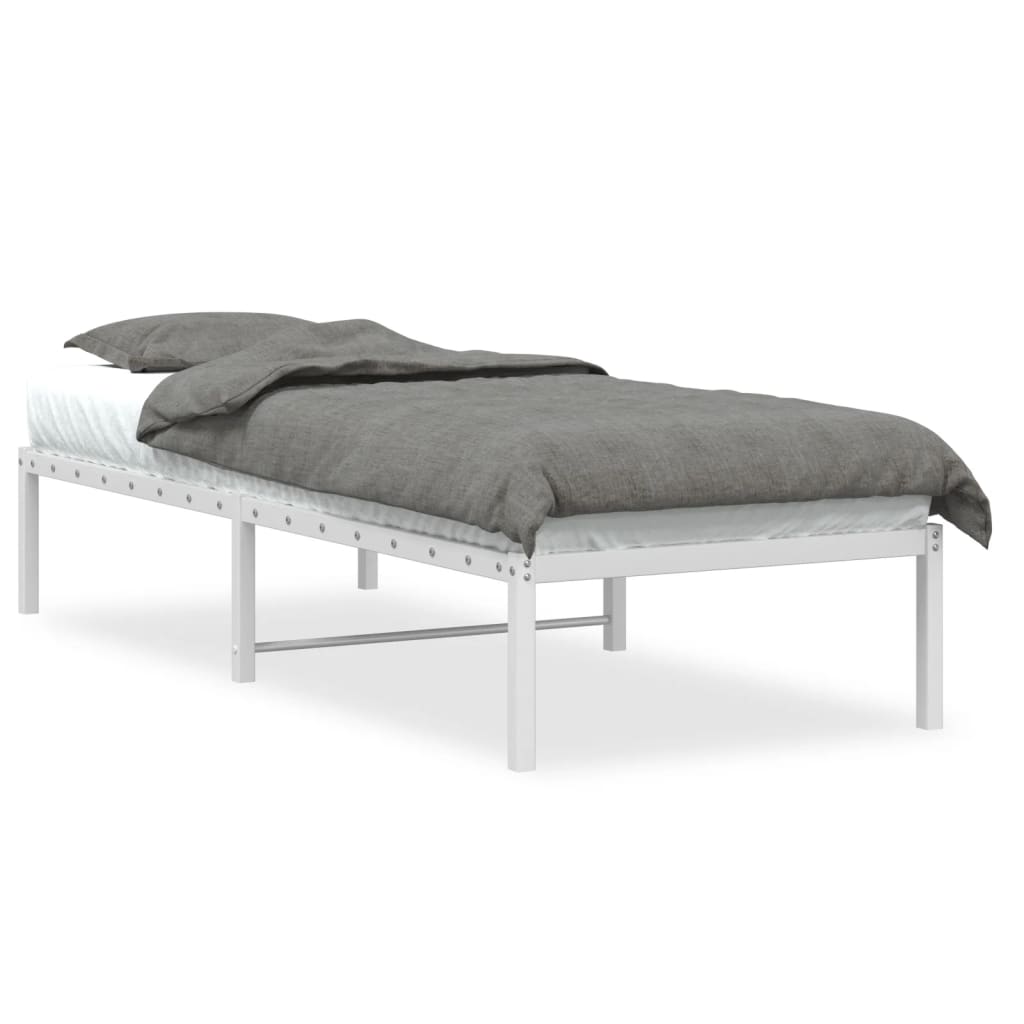 Bedframe metaal wit 75 x 190 cm is nu te koop bij PeponiXL, paradijselijk wonen!