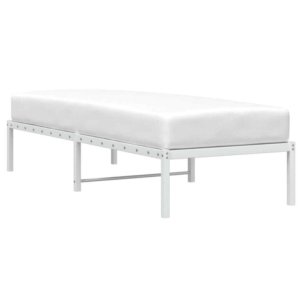 Bedframe metaal wit 75 x 190 cm is nu te koop bij PeponiXL, paradijselijk wonen!