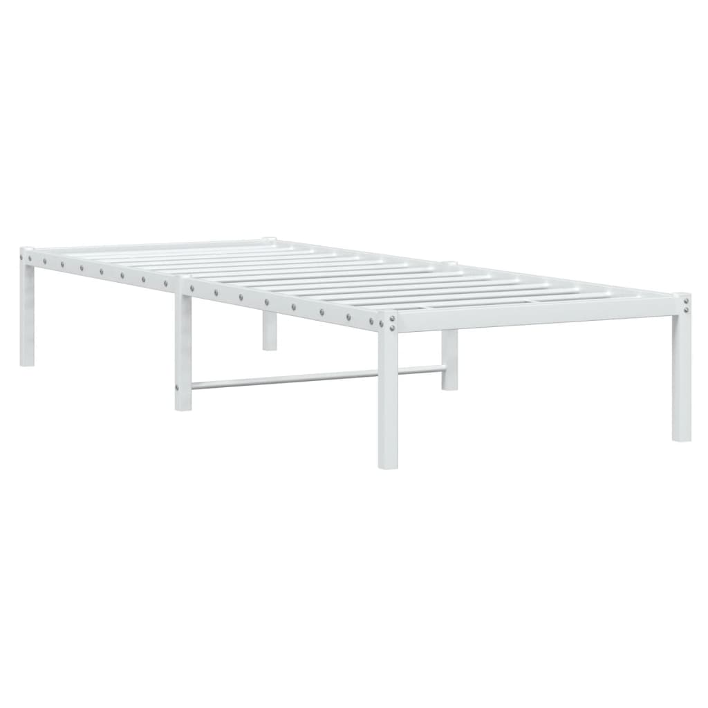 Bedframe metaal wit 75 x 190 cm is nu te koop bij PeponiXL, paradijselijk wonen!