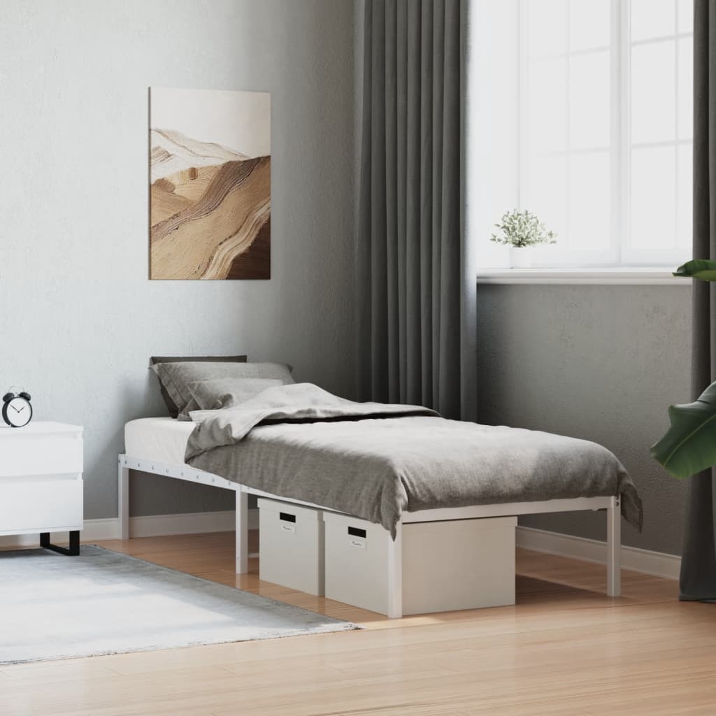 Bedframe metaal wit 80x200 cm is nu te koop bij PeponiXL, paradijselijk wonen!