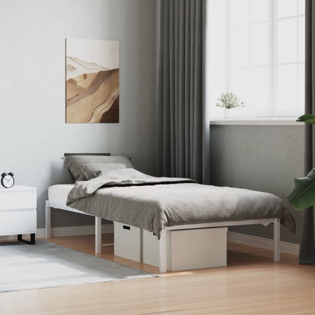 Bedframe metaal wit 90x190 cm is nu te koop bij PeponiXL, paradijselijk wonen!