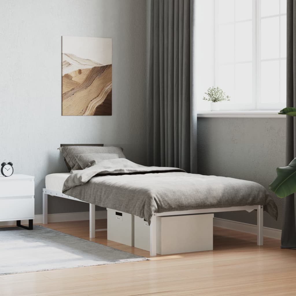 Bedframe metaal wit 90x200 cm is nu te koop bij PeponiXL, paradijselijk wonen!