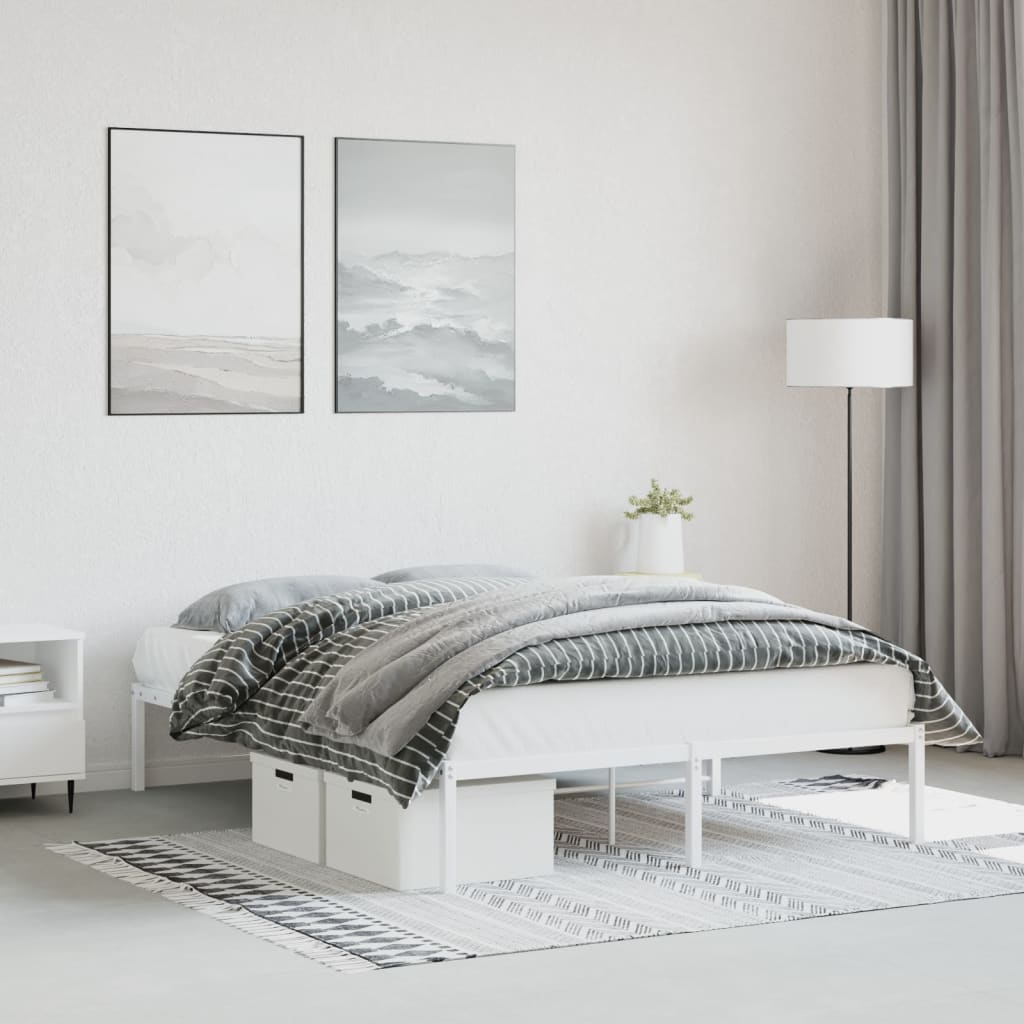 Bedframe metaal wit 140x190 cm is nu te koop bij PeponiXL, paradijselijk wonen!