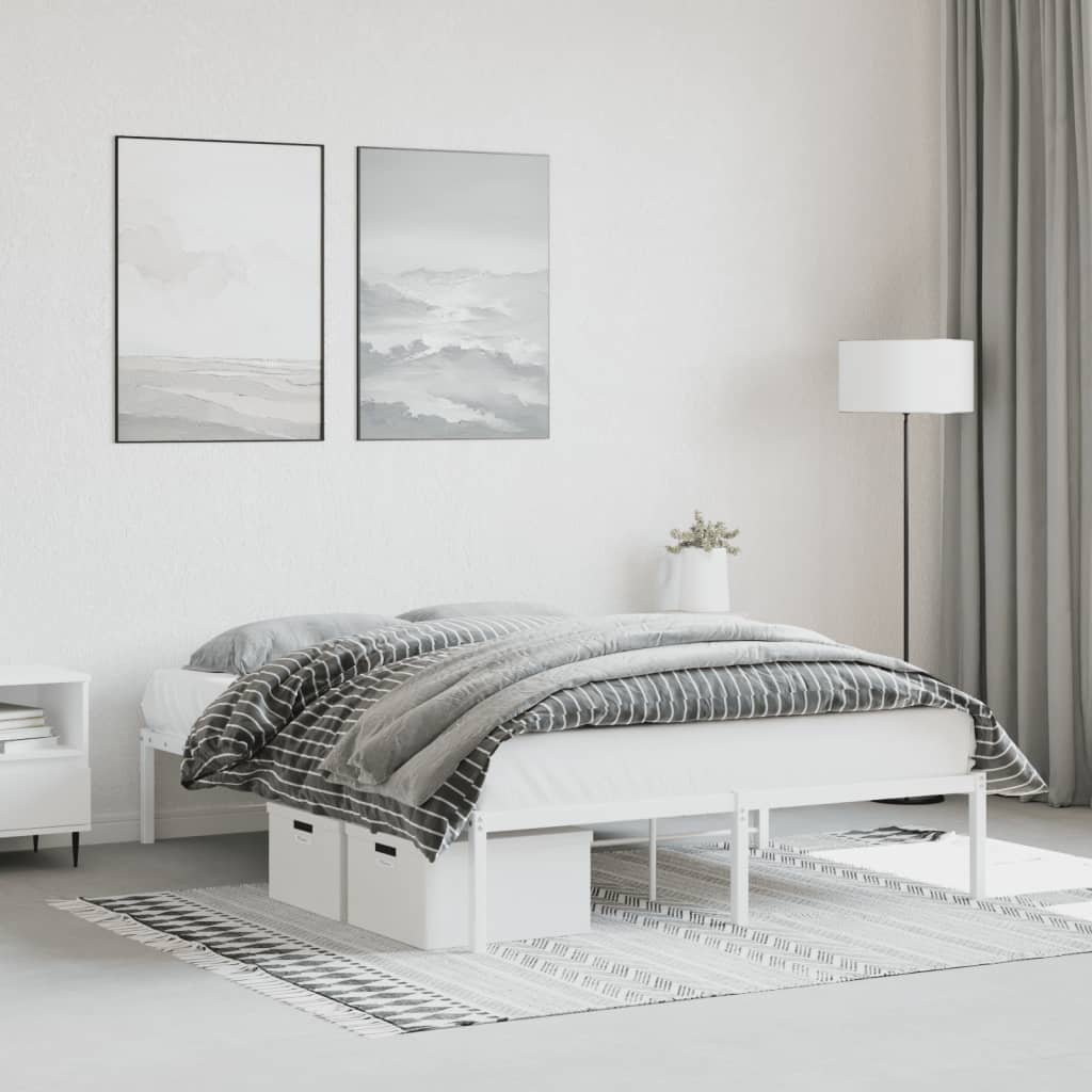 Bedframe metaal wit 140x200 cm is nu te koop bij PeponiXL, paradijselijk wonen!