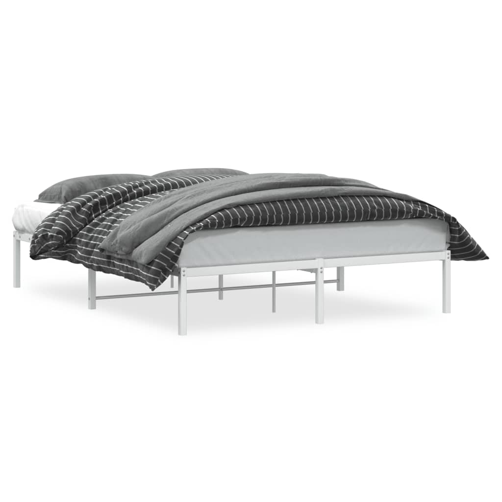 Bedframe metaal wit 150x200 cm is nu te koop bij PeponiXL, paradijselijk wonen!