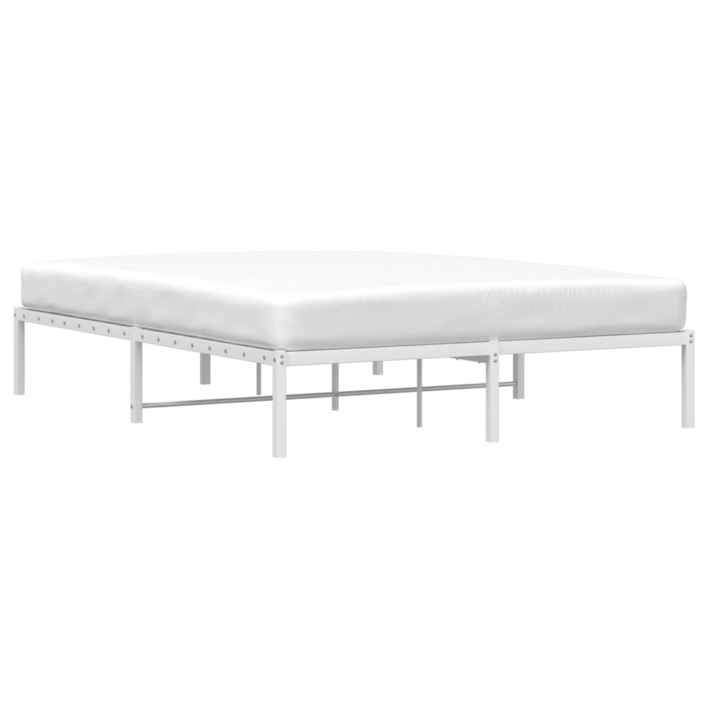 Bedframe metaal wit 150x200 cm is nu te koop bij PeponiXL, paradijselijk wonen!