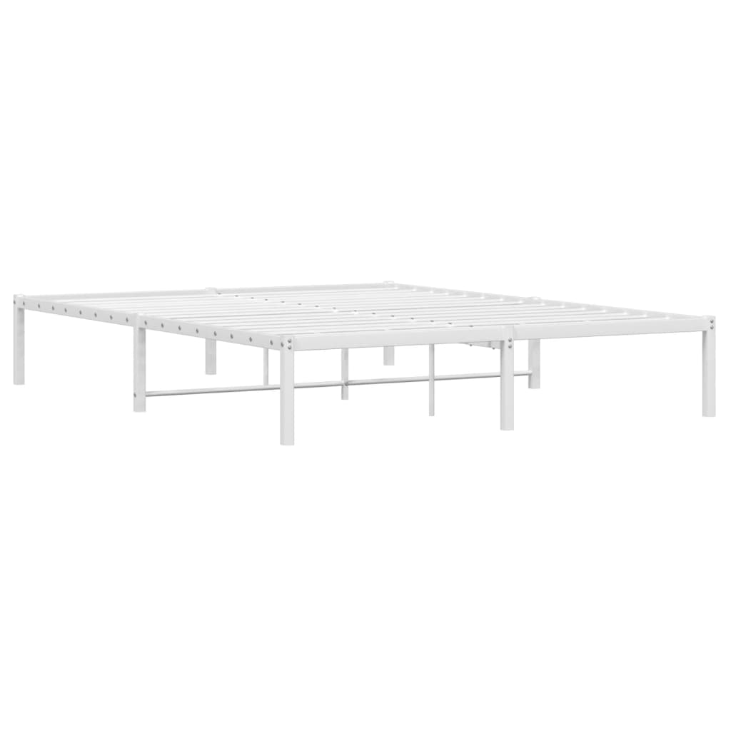 Bedframe metaal wit 150x200 cm is nu te koop bij PeponiXL, paradijselijk wonen!