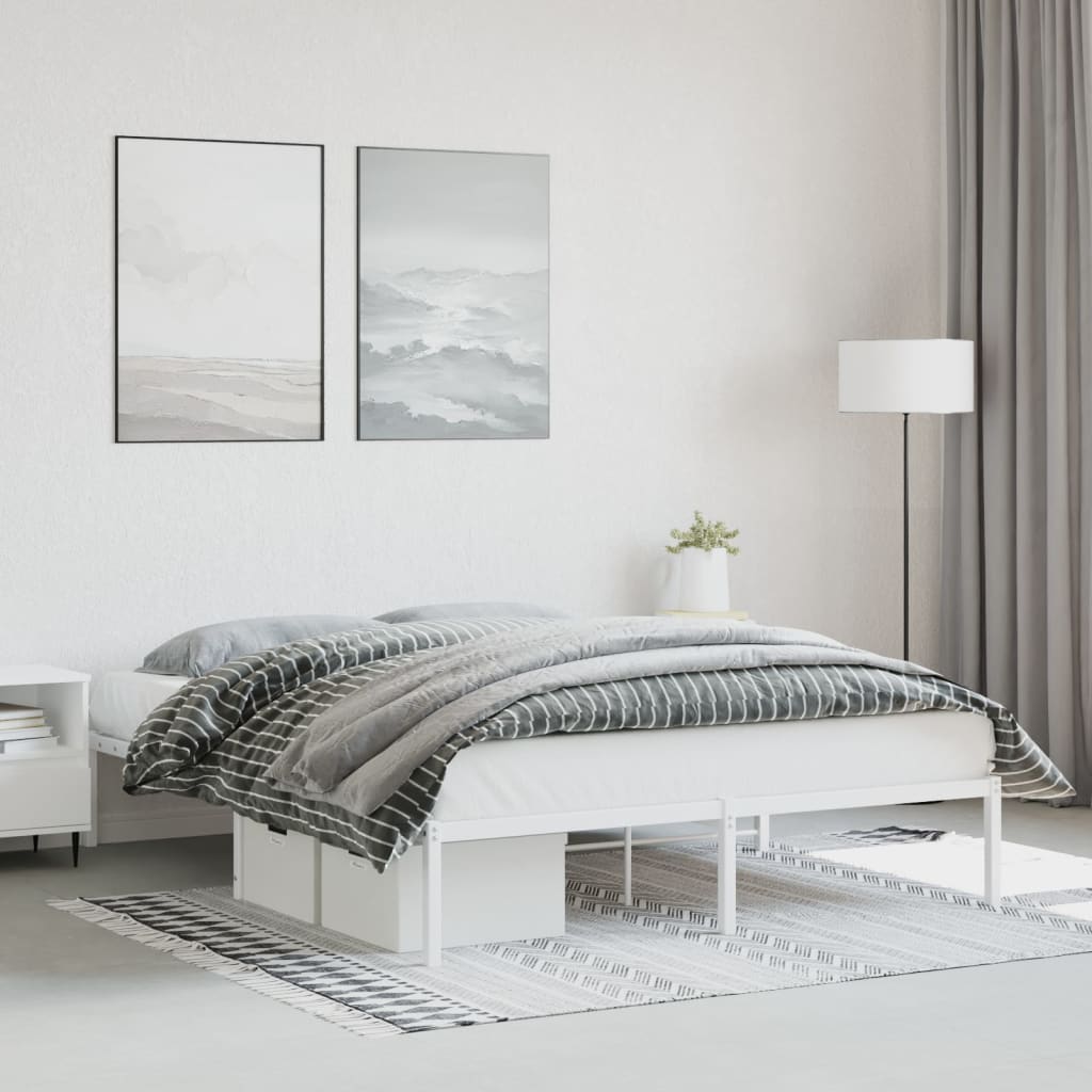 Bedframe metaal wit 160x200 cm is nu te koop bij PeponiXL, paradijselijk wonen!