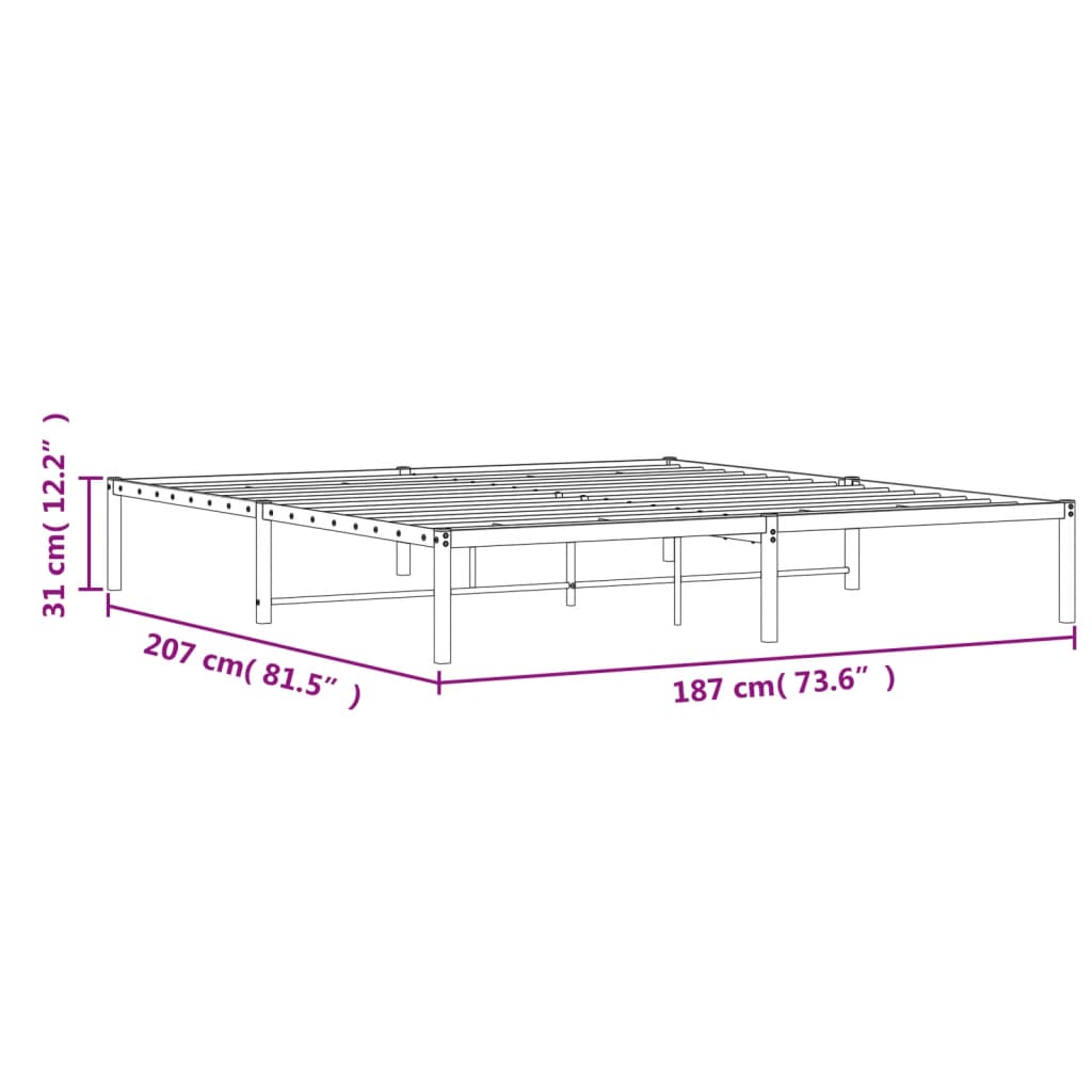 Bedframe metaal wit 180x200 cm is nu te koop bij PeponiXL, paradijselijk wonen!
