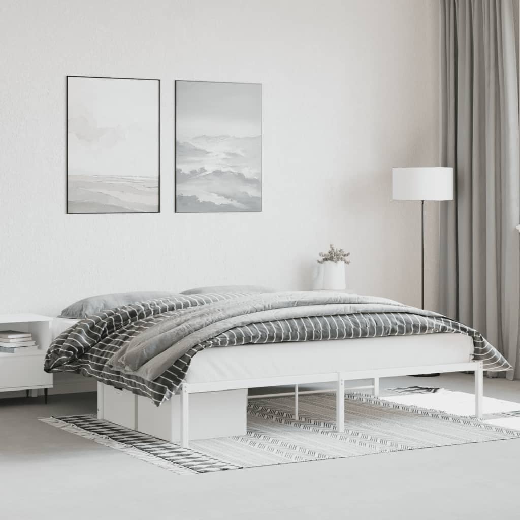 Bedframe metaal wit 180x200 cm is nu te koop bij PeponiXL, paradijselijk wonen!