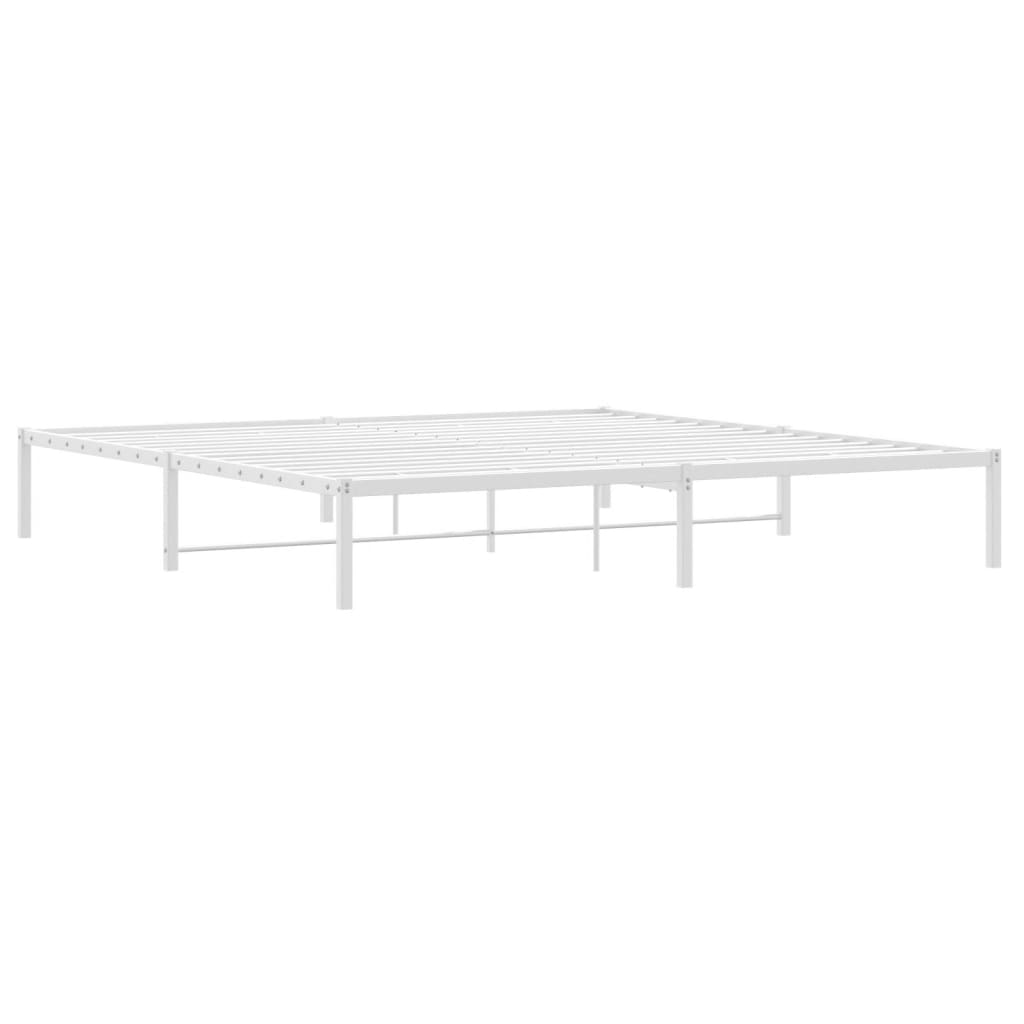 Bedframe metaal wit 200x200 cm is nu te koop bij PeponiXL, paradijselijk wonen!