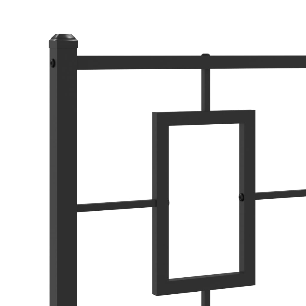 Bedframe met hoofd- en voeteneinde metaal zwart 90x200 cm is nu te koop bij PeponiXL, paradijselijk wonen!