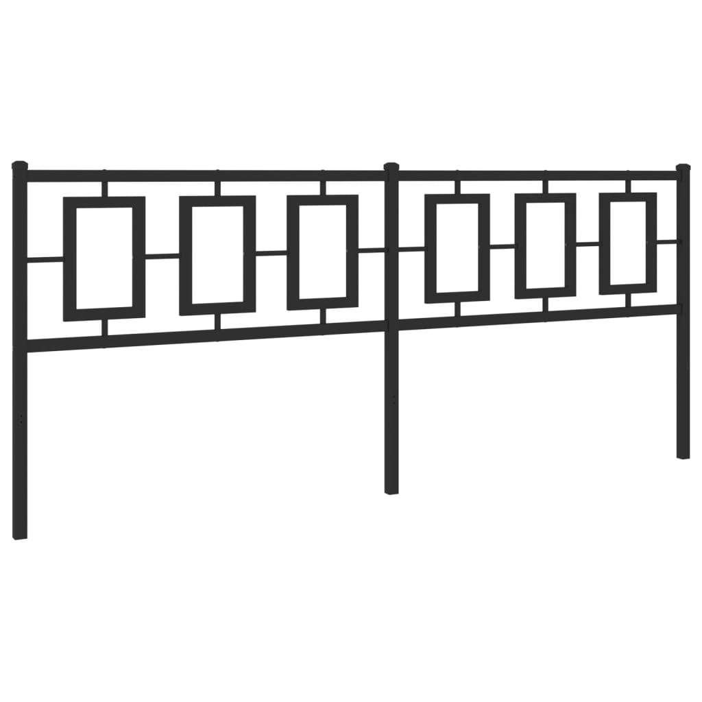 Vervangend hoofdbord 200 cm metaal zwart is nu te koop bij PeponiXL, paradijselijk wonen!