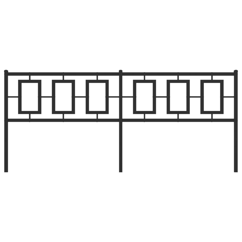 Vervangend hoofdbord 200 cm metaal zwart is nu te koop bij PeponiXL, paradijselijk wonen!
