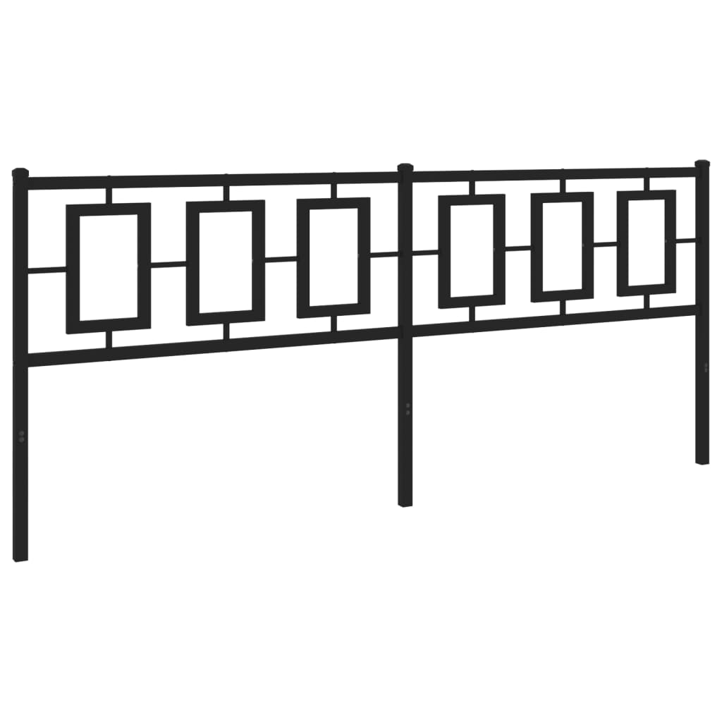 Vervangend hoofdbord 200 cm metaal zwart is nu te koop bij PeponiXL, paradijselijk wonen!