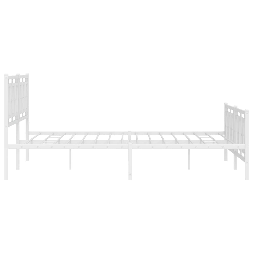 Bedframe met hoofd- en voeteneinde metaal wit 180x200 cm is nu te koop bij PeponiXL, paradijselijk wonen!