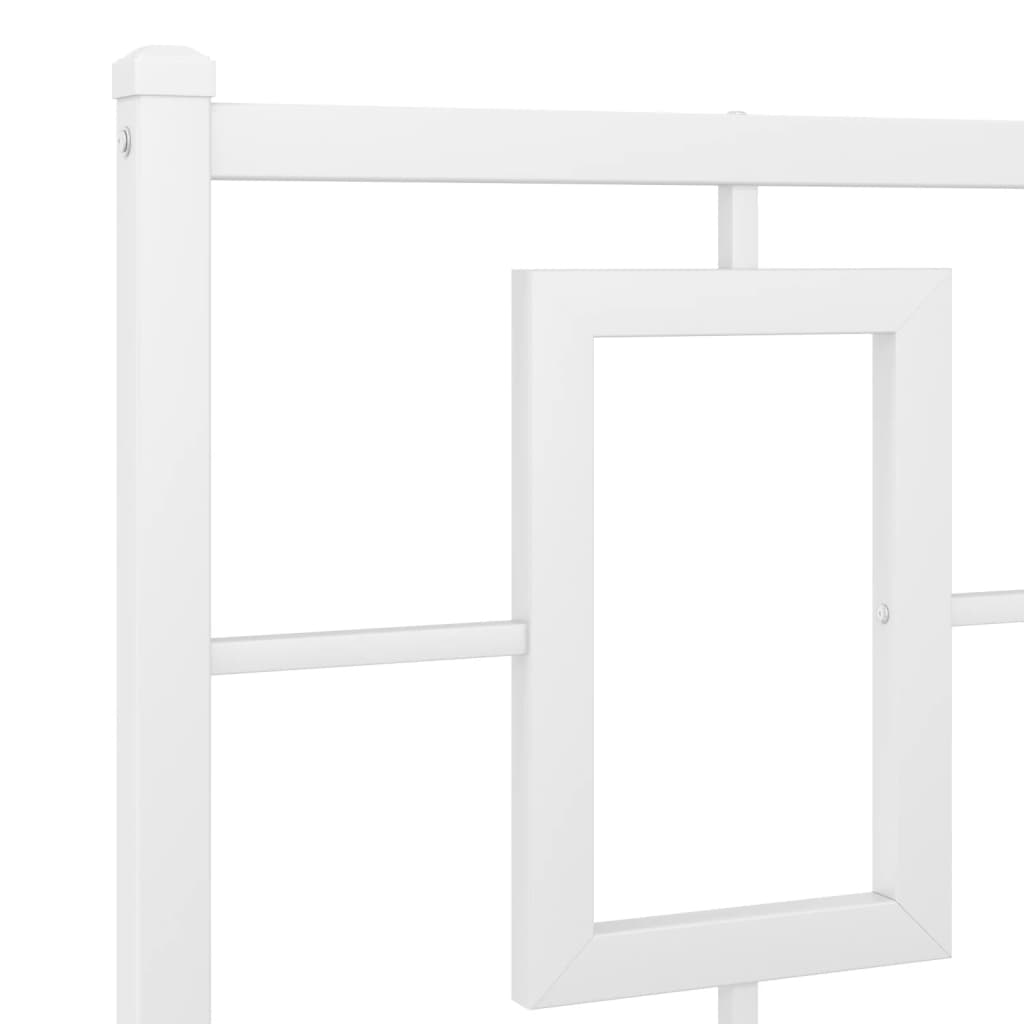 Bedframe met hoofd- en voeteneinde metaal wit 200x200 cm is nu te koop bij PeponiXL, paradijselijk wonen!