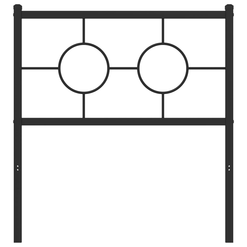 Vervangend hoofdbord 75 cm metaal zwart is nu te koop bij PeponiXL, paradijselijk wonen!