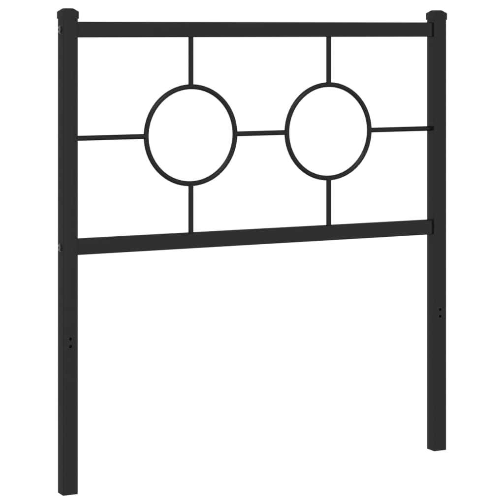 Vervangend hoofdbord 75 cm metaal zwart is nu te koop bij PeponiXL, paradijselijk wonen!