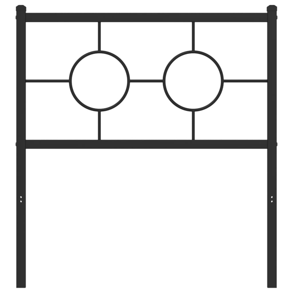 Vervangend hoofdbord 80 cm metaal zwart is nu te koop bij PeponiXL, paradijselijk wonen!