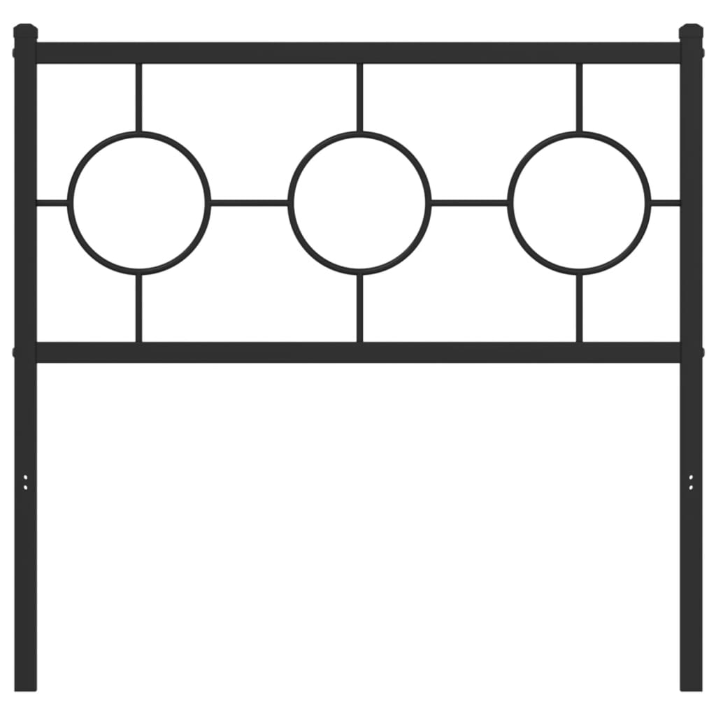 Vervangend hoofdbord 90 cm metaal zwart is nu te koop bij PeponiXL, paradijselijk wonen!