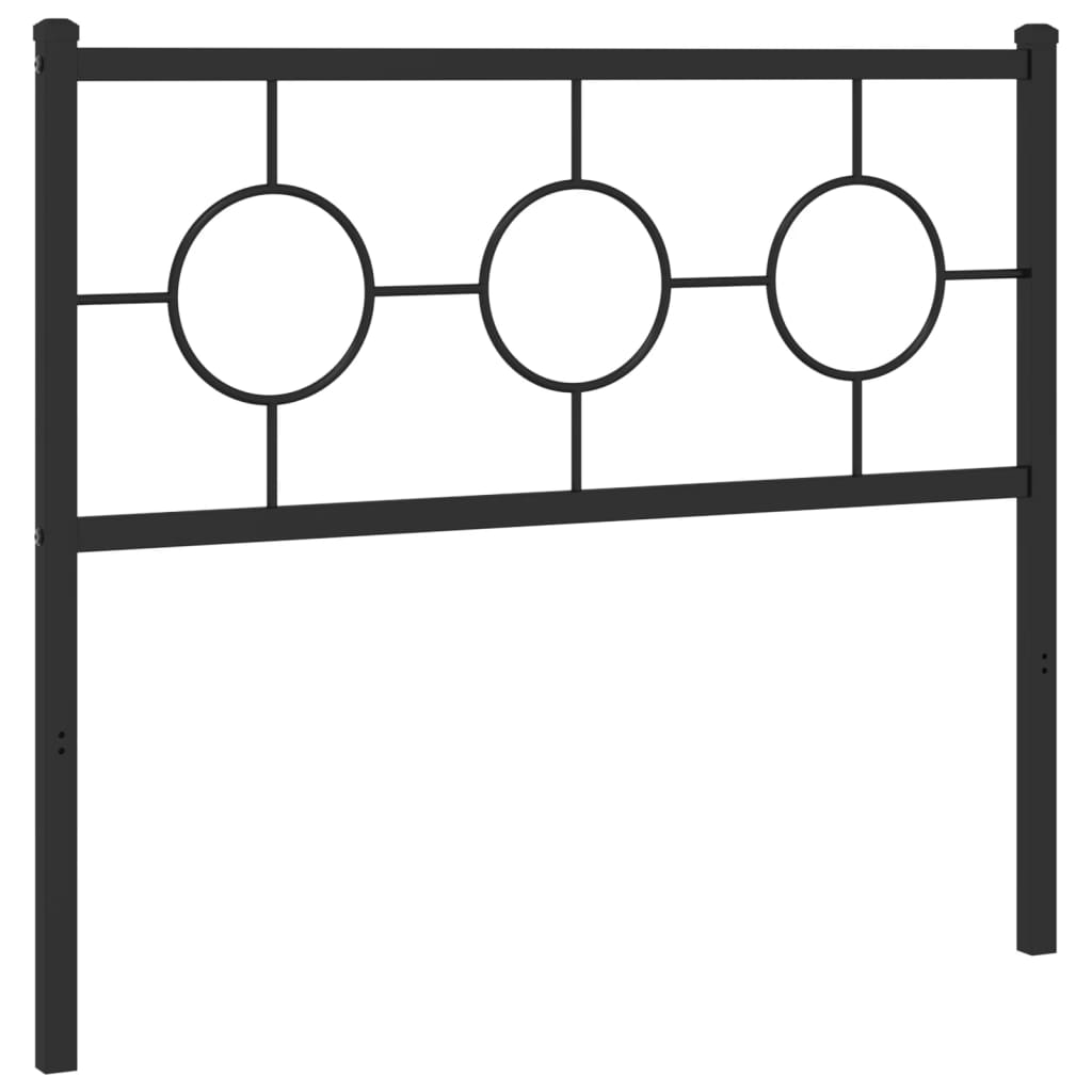 Vervangend hoofdbord 100 cm metaal zwart is nu te koop bij PeponiXL, paradijselijk wonen!