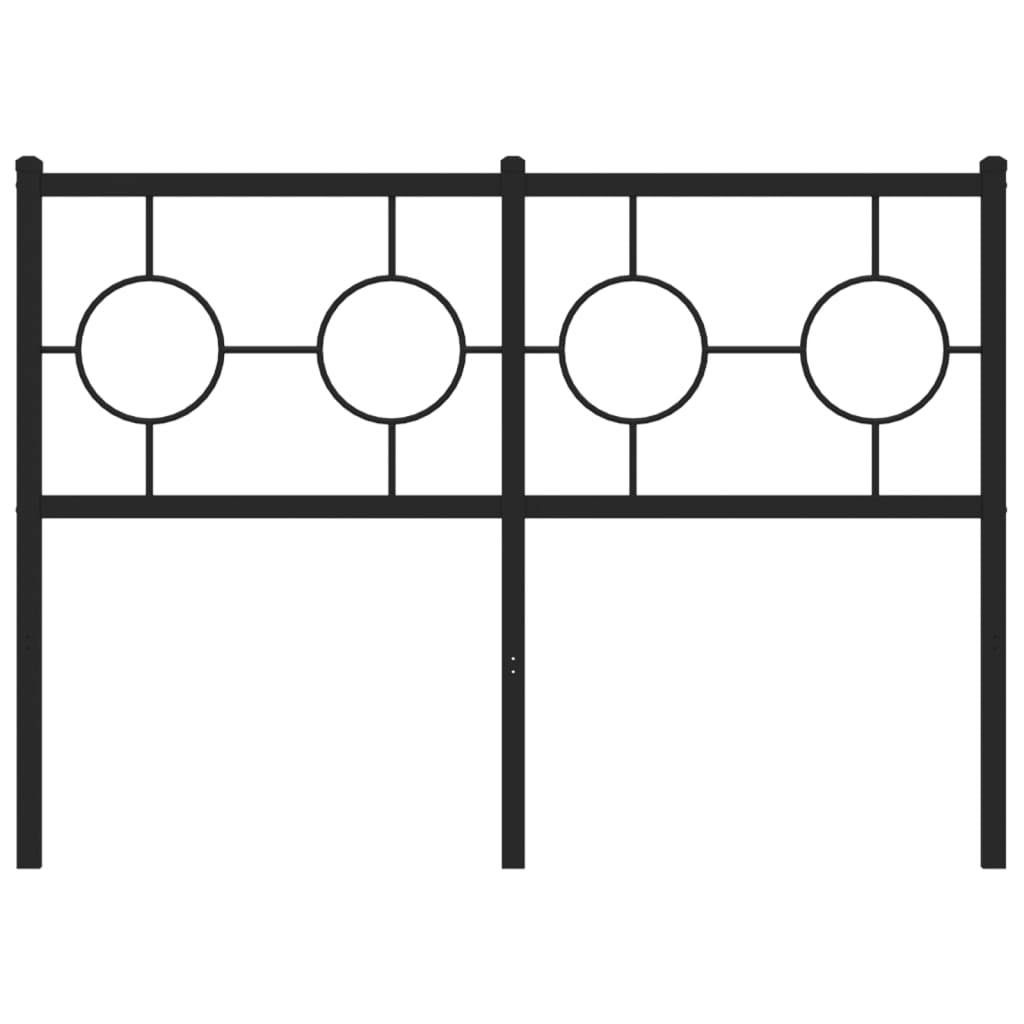 Vervangend hoofdbord 120 cm metaal zwart is nu te koop bij PeponiXL, paradijselijk wonen!