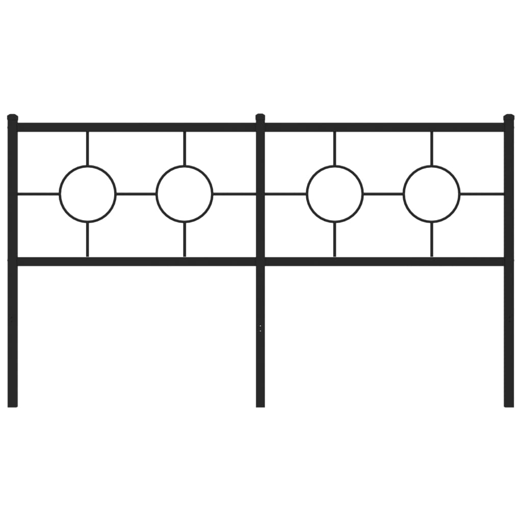 Vervangend hoofdbord 160 cm metaal zwart is nu te koop bij PeponiXL, paradijselijk wonen!