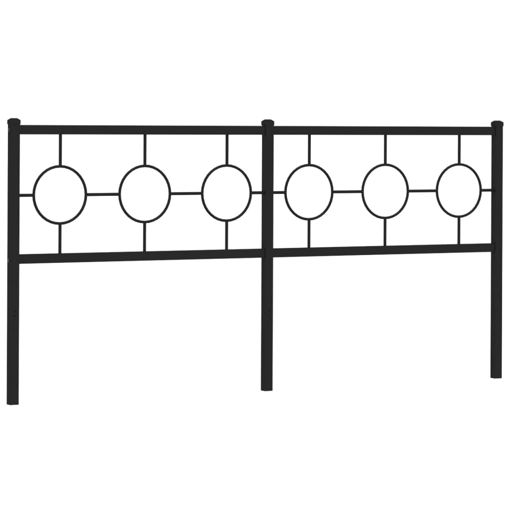 Vervangend hoofdbord 180 cm metaal zwart is nu te koop bij PeponiXL, paradijselijk wonen!
